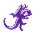 Flying Dragon glowing purple