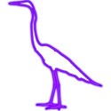 Gteat Egret purple neon