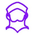 Helmet purple neon