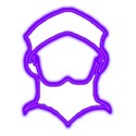 Helmet purple neon