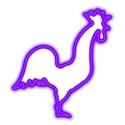 Rooster purple neon