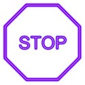 Stop Sign purple