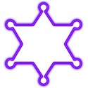 Sheriff badge purple