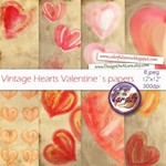 Vintage Hearts Papers