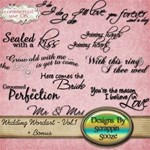 Wedding Wordart + Bonus 