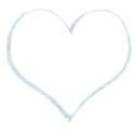 Baby blue heart frame