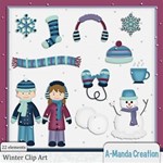 Winter Snow Fun Clip Art