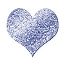 glitter heart blue