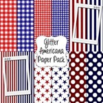 Glitter Americana Paper Pack