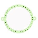 mint green dotted tag