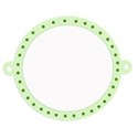 mint green dotted tag
