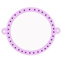 round dotted tag purple