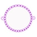round dotted tag purple