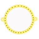 round dotted tag yellow