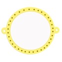 round dotted tag yellow