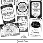 B&W Journal Cards - Set One