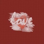 Watercolor Love Valentine Heart Red Canvas