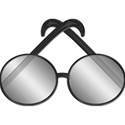 sunglasses circleBLK