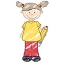 ScrapSis_Elem_BrownHairGirlPencil