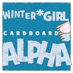 Winter girl cardboard alpha add on
