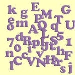 Purple Paper Alphabets