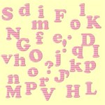 Pink Square Alphabets