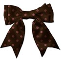 BOW-pnk polka BROWN