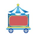 blue carriage