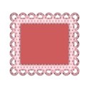 pink scalloped frame pink