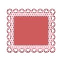 pink scalloped frame pink
