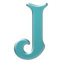 TEAL-LETTER-J-BCZ