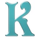 TEAL-LETTER-K-BCZ