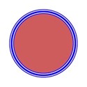 Blue frame round