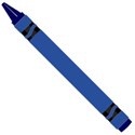 wax crayon blue
