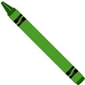 wax crayon green