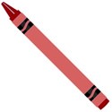 wax crayon red