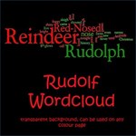 Rudolf the Red Nosed Reindeer Wordcloud